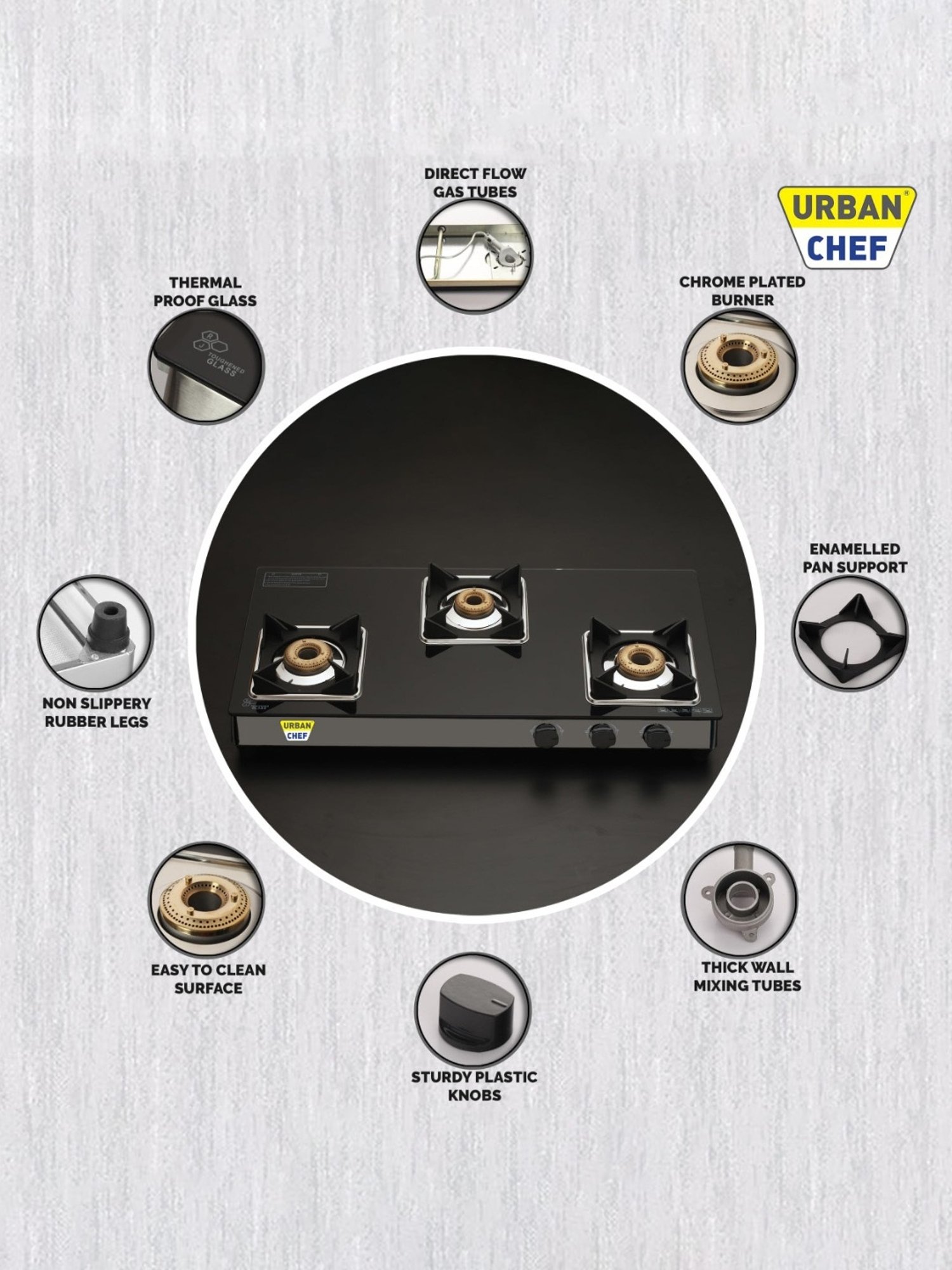 Range Kleen 4pc Porcelain Drip Pan Set Black