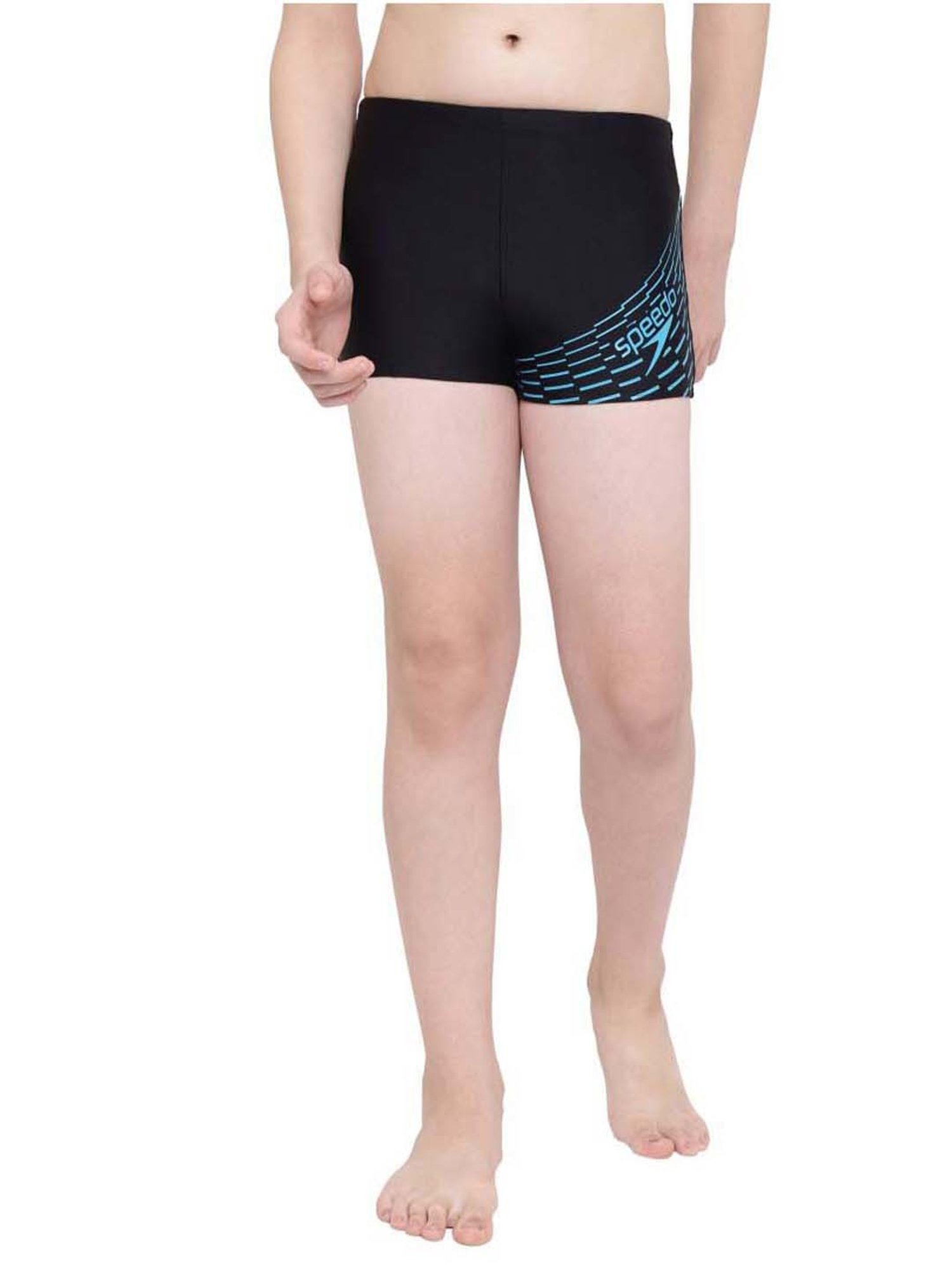Speedo Kids Medley Black & Blue Printed Shorts