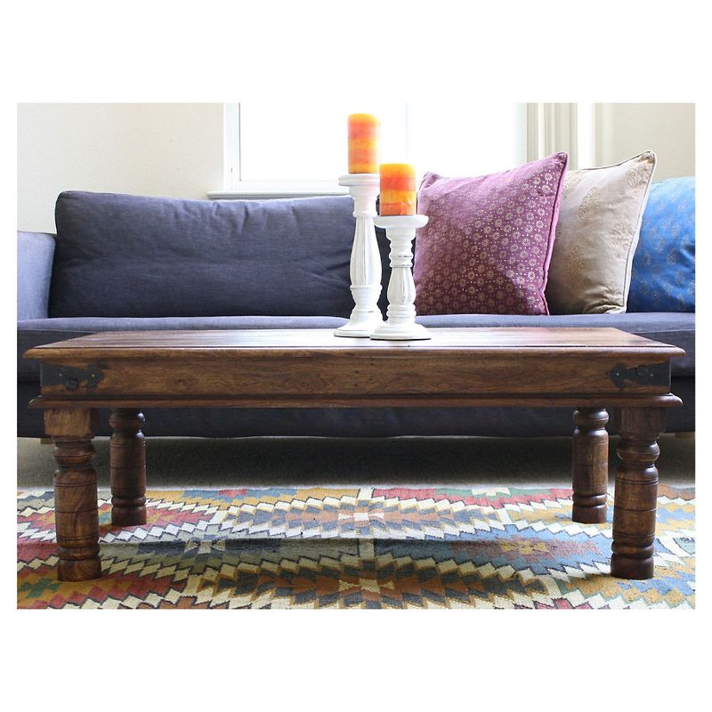 Handcrafted Thakat Rustic Coffee Table - (16H x 43W x 24D) - Natural - Timbergirl