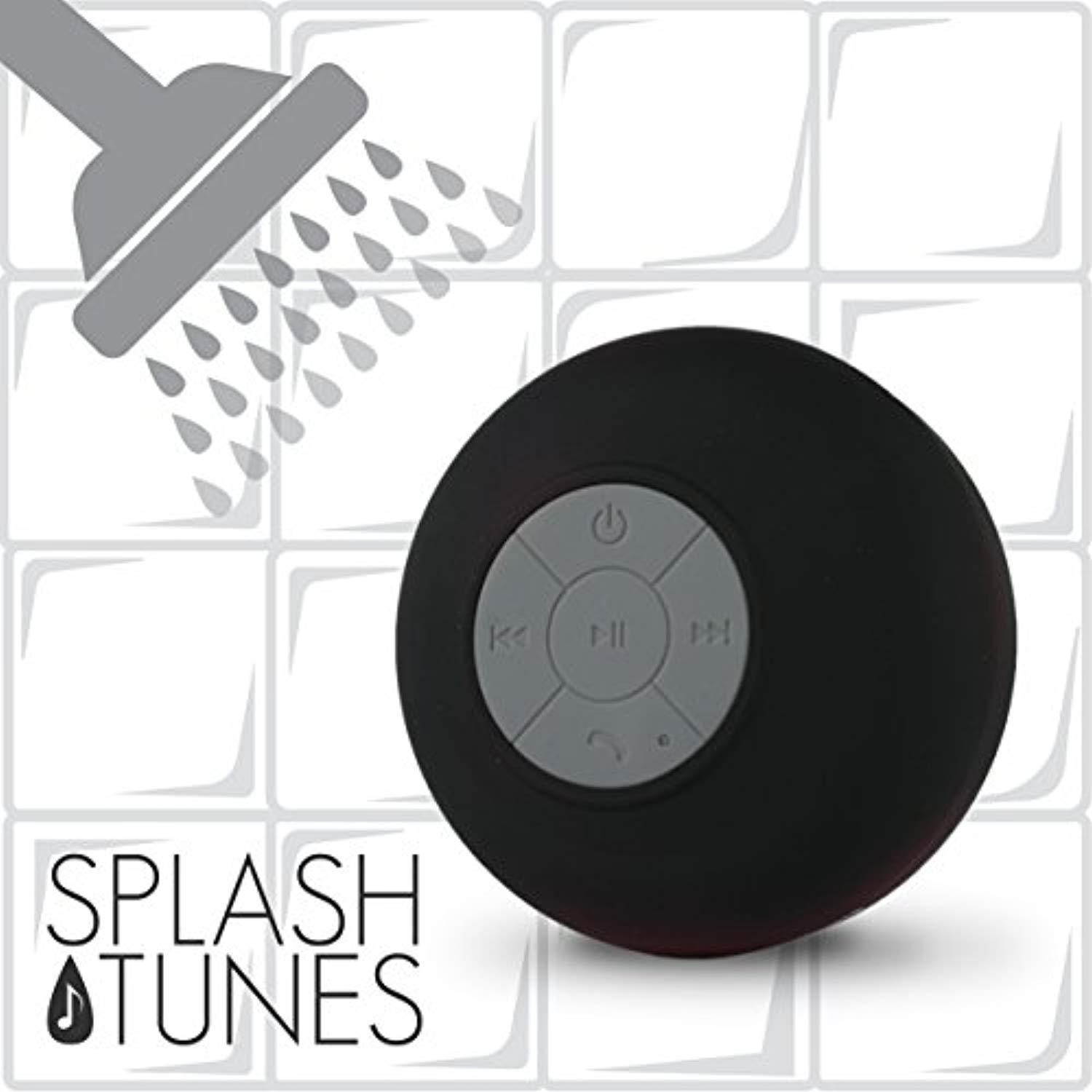 splash tunes shower speaker - waterproof bluetooth shower speaker, portable, hands-free, wireless, water resistant, shower spea