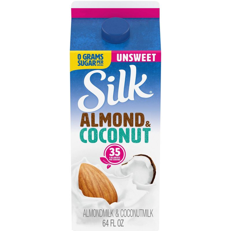Silk Almond Coconut Milk Unsweetened Blend - 0.5gal