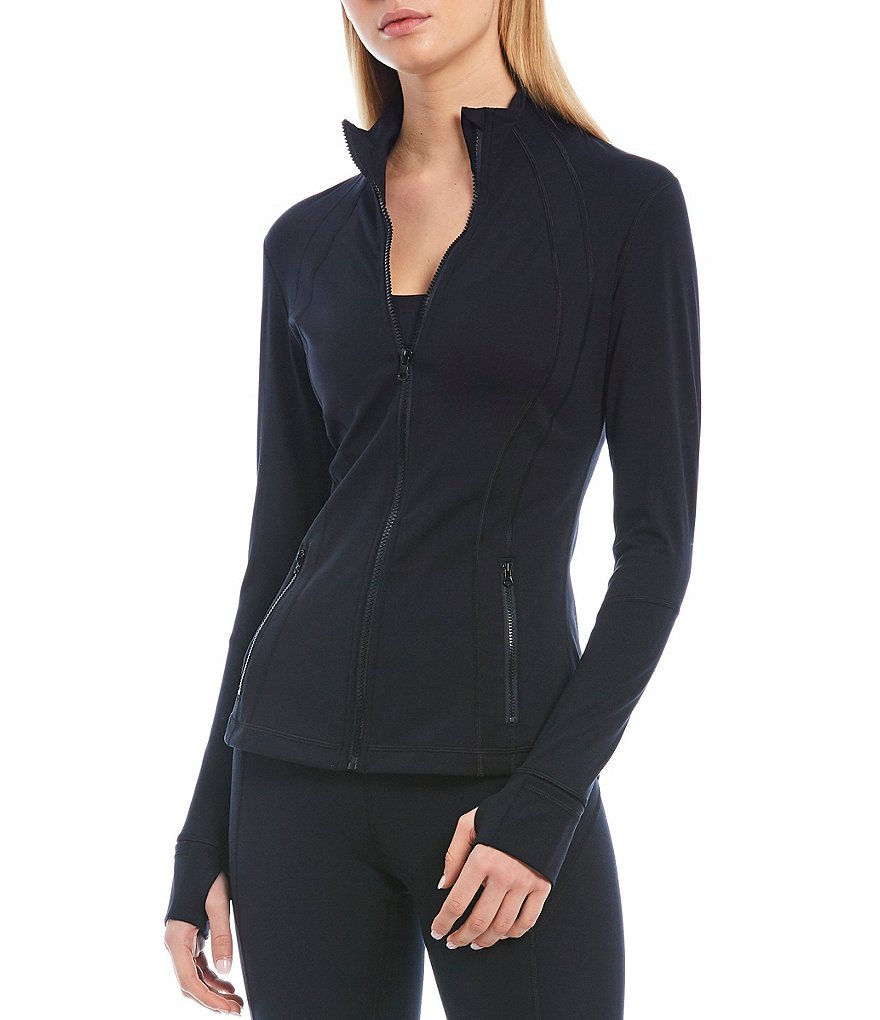 Antonio Melani Awaken High-Tech Interlock Knit Moisture Wicking Zip Front Jacket