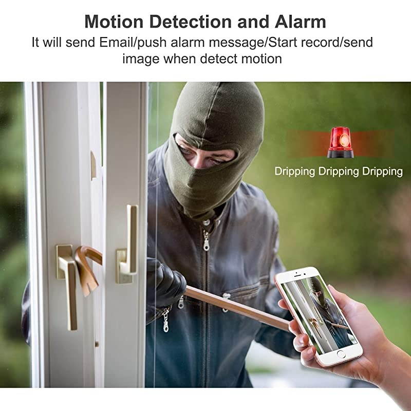 2.4Ghz WiFi IP PTZ Camera 1080P HD Outdoor Night Vision Waterproof CCTV Security Dome Camera 5X Digital Zoom, with PC Software/Web Client, ONVIF, Two Way Audio CCTV Surveillance Camera