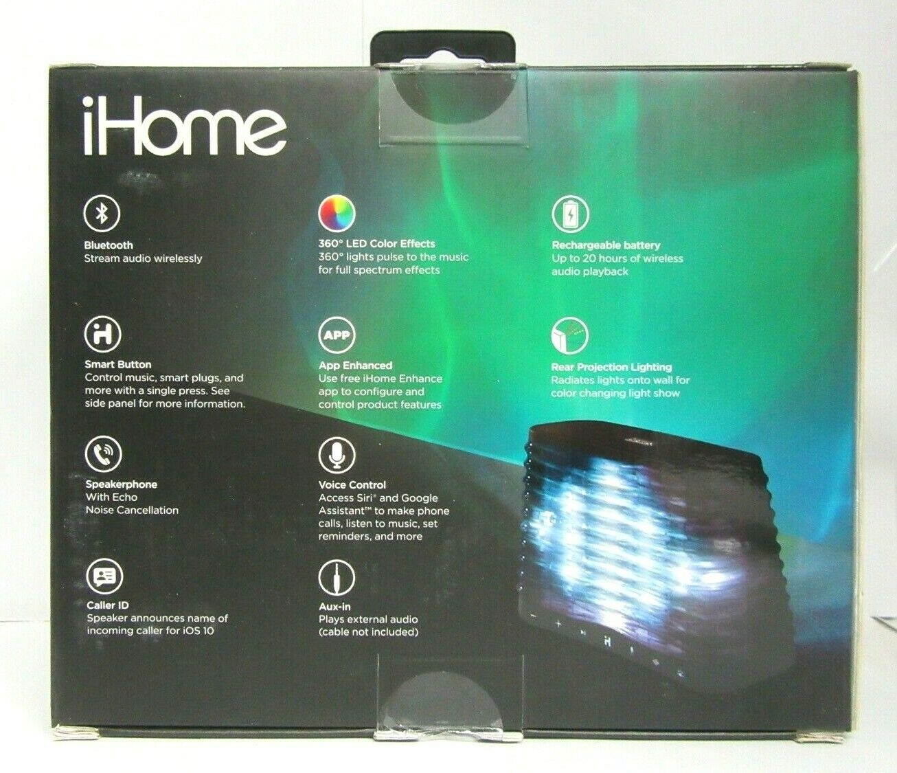 iHome - iBT751 Portable Bluetooth Speaker with Siri Voice Assistant - Black