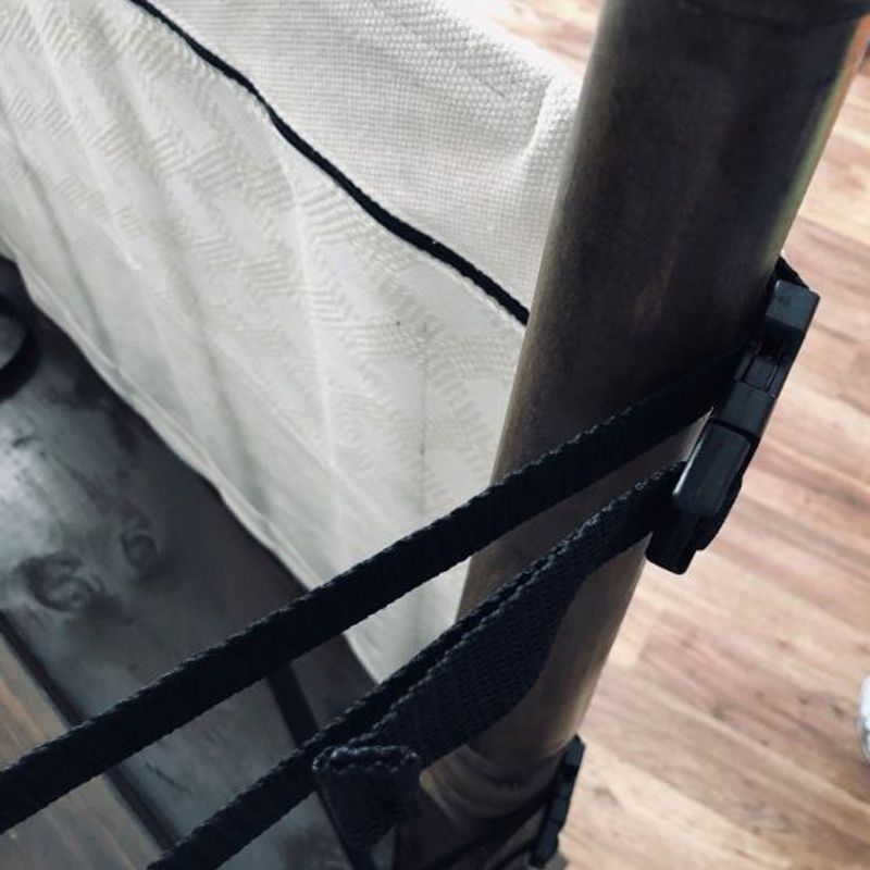 THE STAIR BARRIER 42 to 52 Inch Banister to Banister Portable Fabric Baby Kids Pet Safety Gate for Children, Dogs, and Cats, Crypton Charcoal