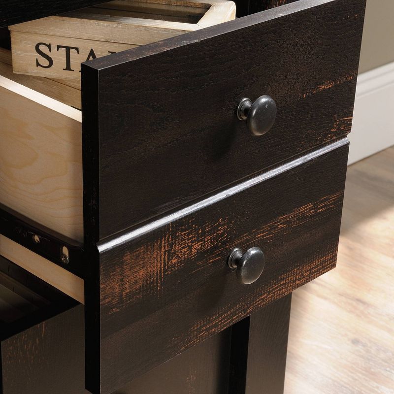 Dakota Pass Computer Desk with Hutch Light Brown - Sauder