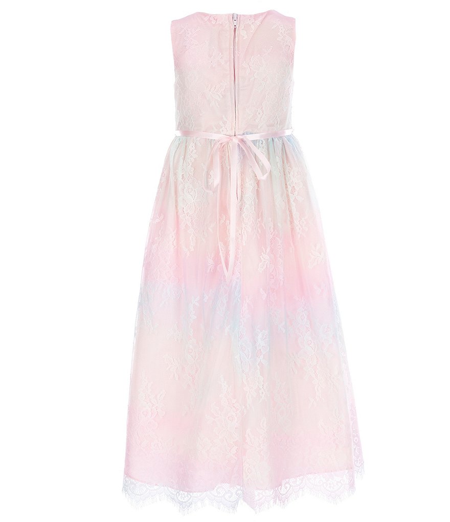 Badgley Mischka Little Girls 4-6X 3D Floral Hi-Low Dress