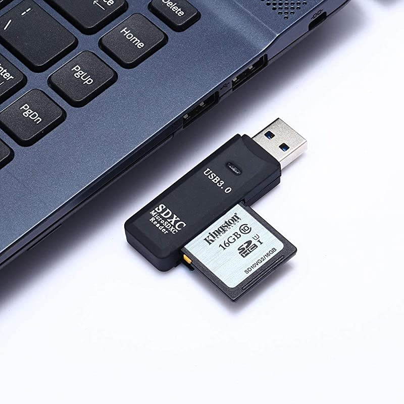 USB Card Reader2 in 1 USB 30 HighSpeed Memory Card Reader Adapter for Micro SD Micro SDHC Micro SDXC TF SD Card SDHC SDXC Dual Slots HubUp to 5Gbps Write and Read Speed 5 Pack