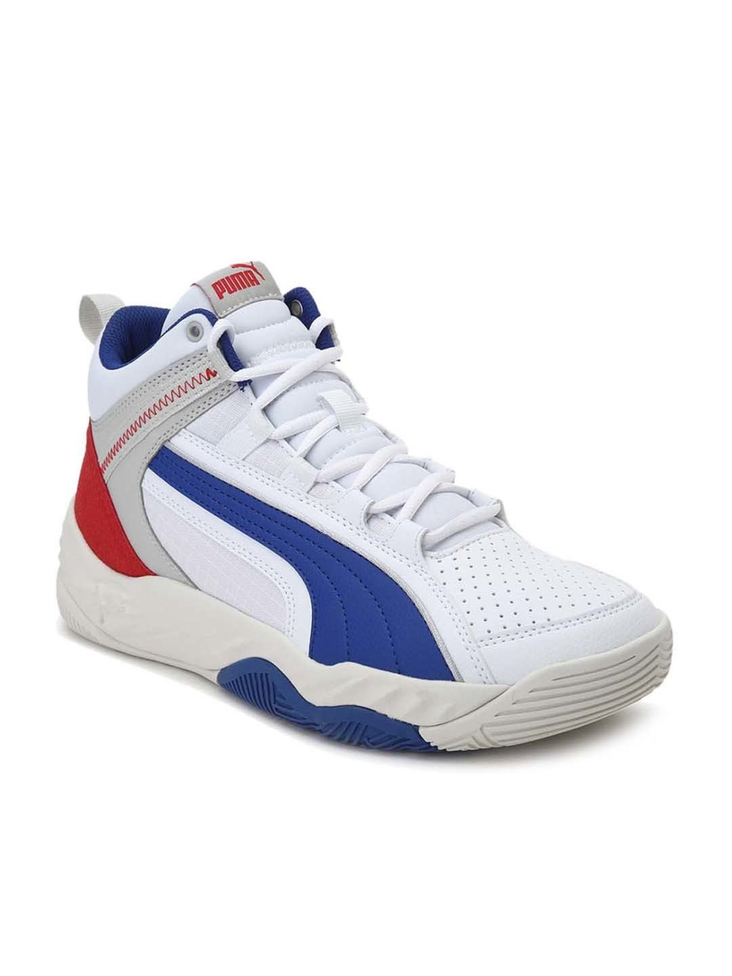 Puma Men's Rebound Future Evo White Ankle High Sneakers