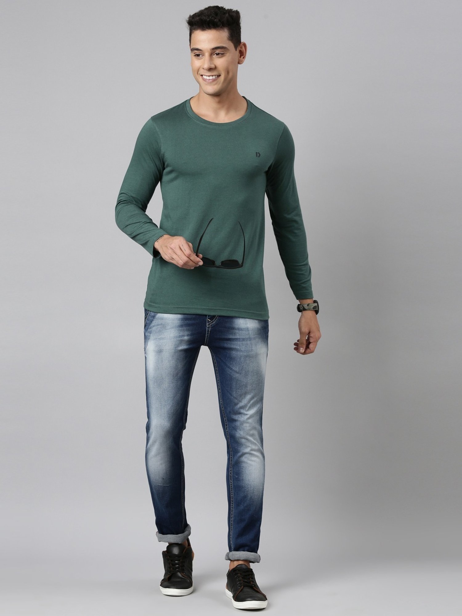 Dixcy Scott Originals Green Cotton Comfort Fit T-Shirt