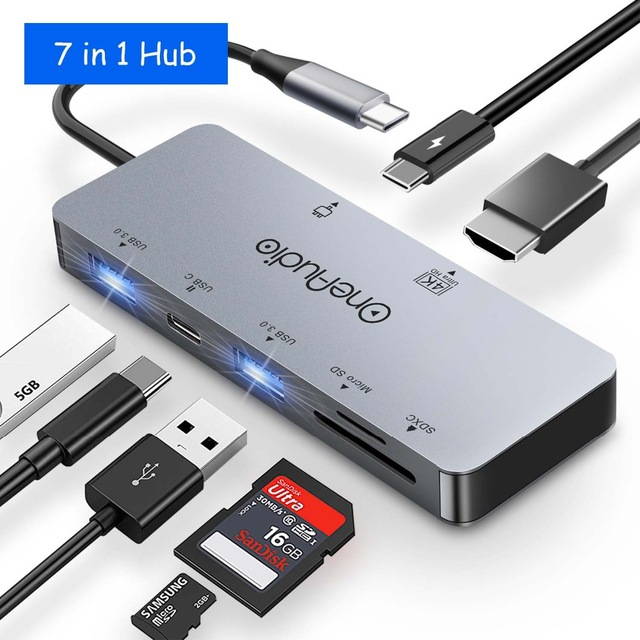 USB 3.0 HUB C HUB Multi USB Splitter With HDMI Adater PD Charging Card Reader Type C Hub For Macbook Pro/Samsung Galaxy