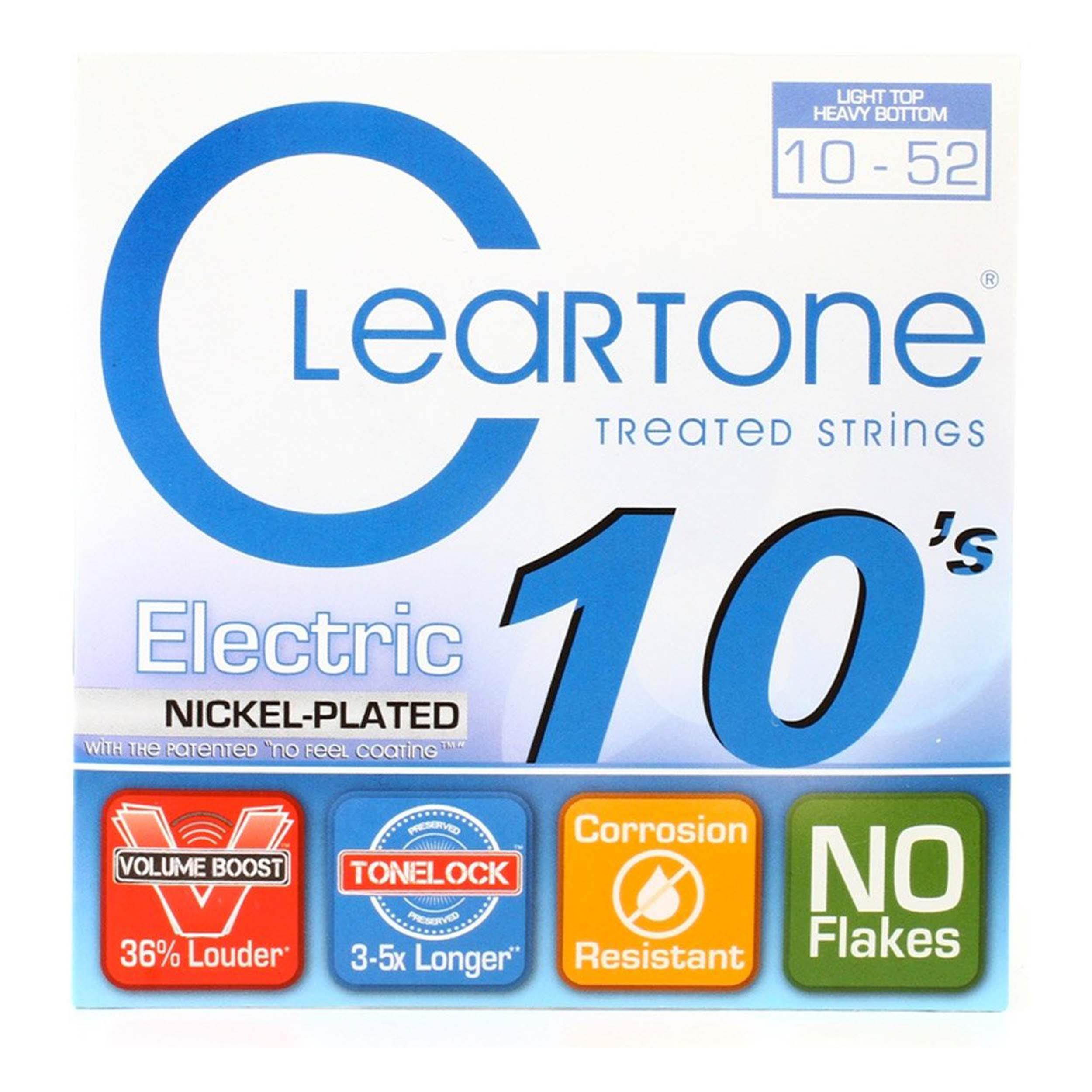 Cleartone Electric Guitar Strings - Light Top - Heavy Bottom - 10-52 - 1 Pack