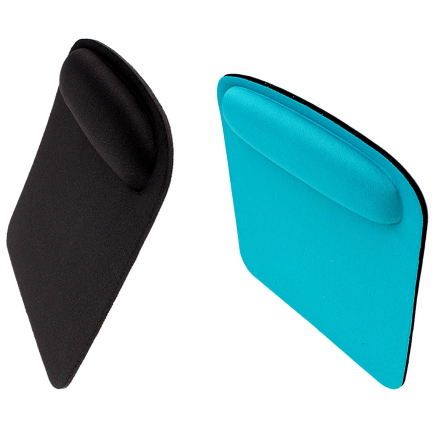 2 Pcs Thicken Square Comfy Wrist Mouse Pad for Optical/Trackball Mat Mice Pad Computer, Dark Blue & Black