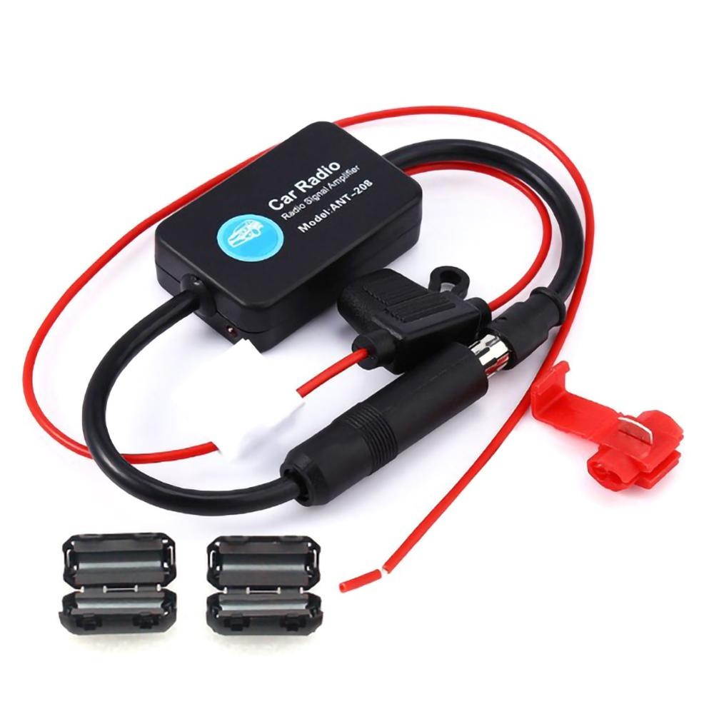 12V Car Radio Antenna FM/AM Radio Signal Amplifier Booster Car Antenna Aerials 80-108MHZ For Marine Boat Auto Car Accessories