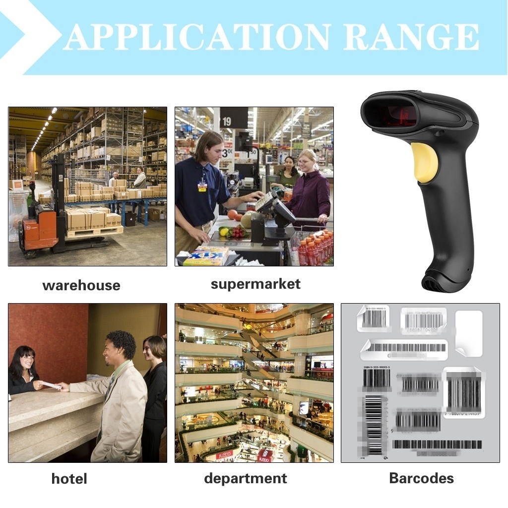 Zgeer Bluetooth Wireless USB Laser Barcode Scanner