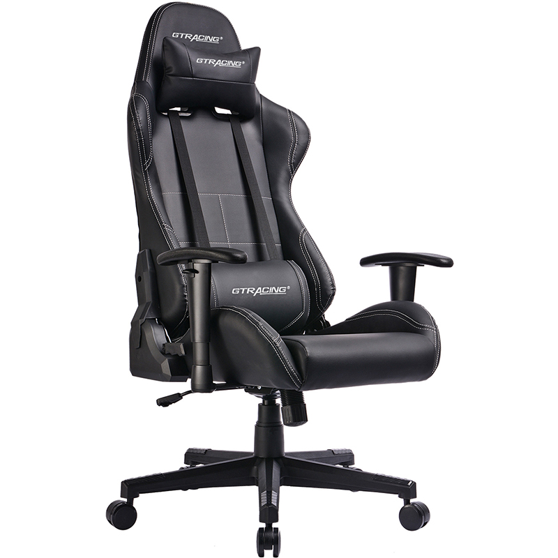 GTRACING Gaming Chair Ergonomic Racing Desk Chair PU Leather High-Back Adjustable Professional E-Sports Chair with Headrest and Lumbar Pillows GTBEE Series