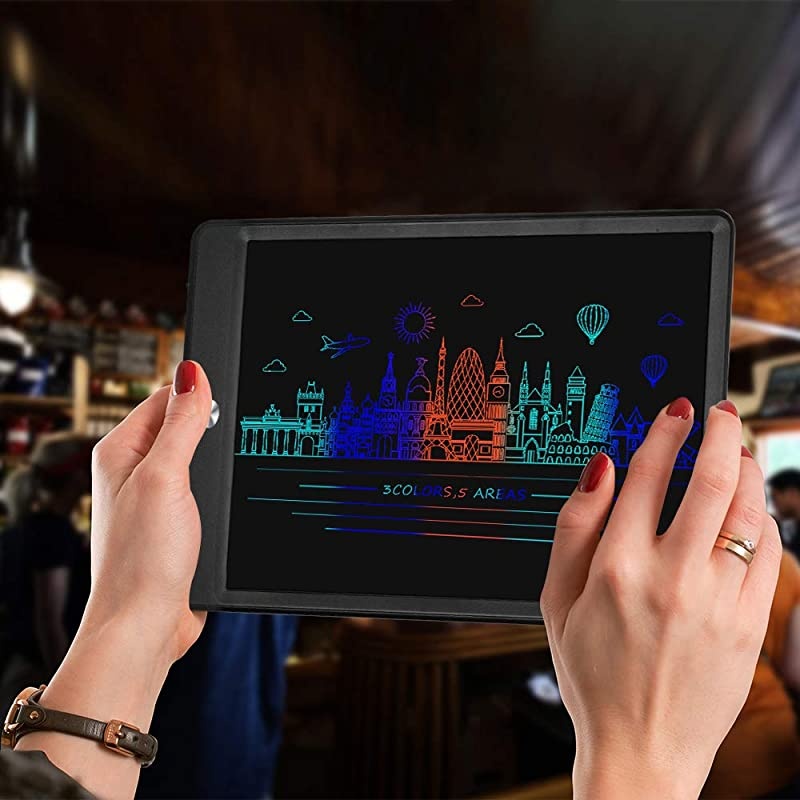 LCD Writing Tablets for Kids 10 inch Colorful Screen Electronic Drawing Pads Writing Board Drawing Tablet Doodle Board Writing Tablets Black