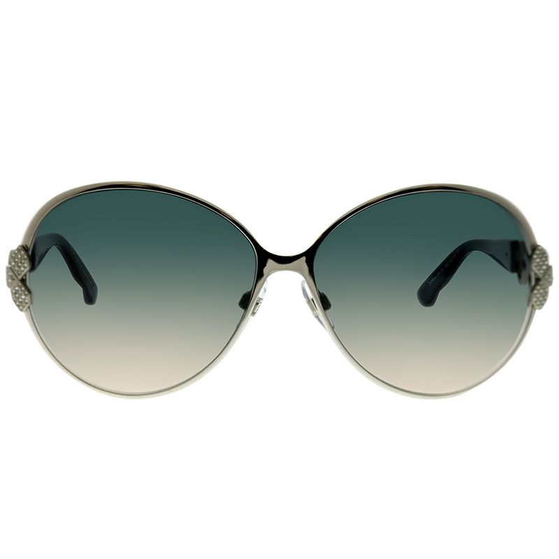 Swarovski SK0072 16B Womens Round Sunglasses Silver 62mm