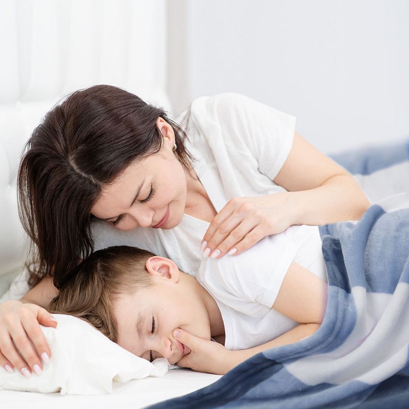 1 Pc Twin Polyester Flannel Fleece Bed Blankets Pink  - PiccoCasa