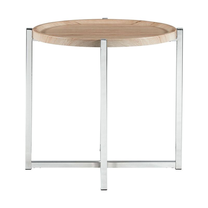 3pc Niko Occasional Table Set Natural/Chrome - Picket House Furnishings