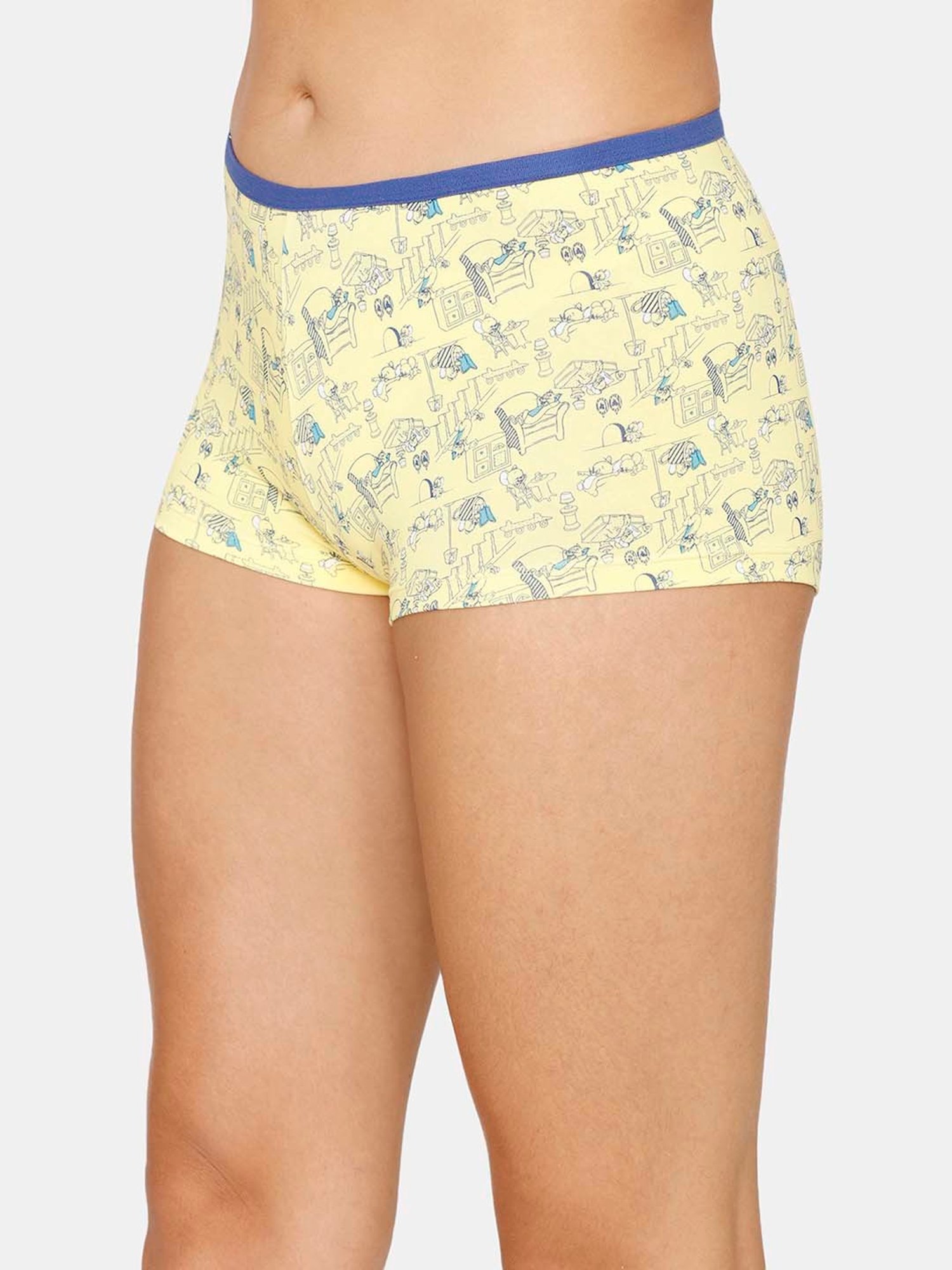 Lyra Assorted Color Cotton Printed Hipster Panties - Pack Of 4