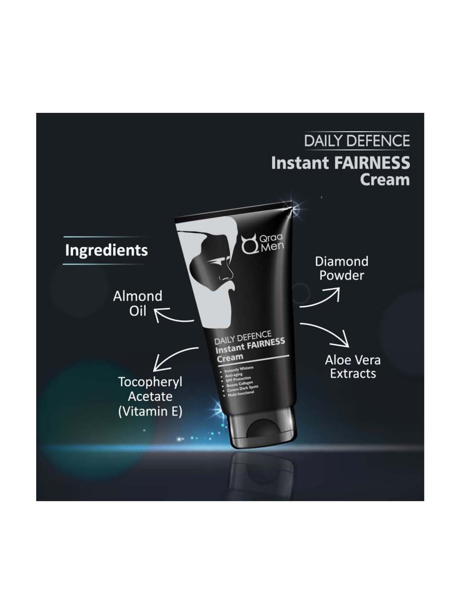 Qraa Men Daily Defence Instant Fairness Cream - 30 gm