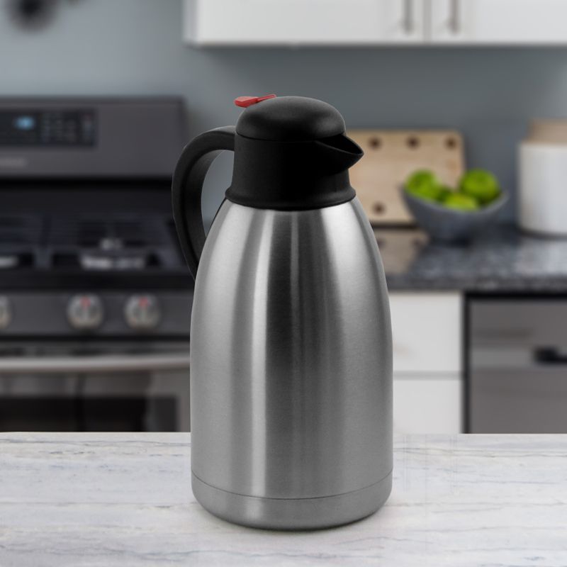 MegaChef 2L Stainless Steel Thermal Beverage Carafe for Coffee and Tea