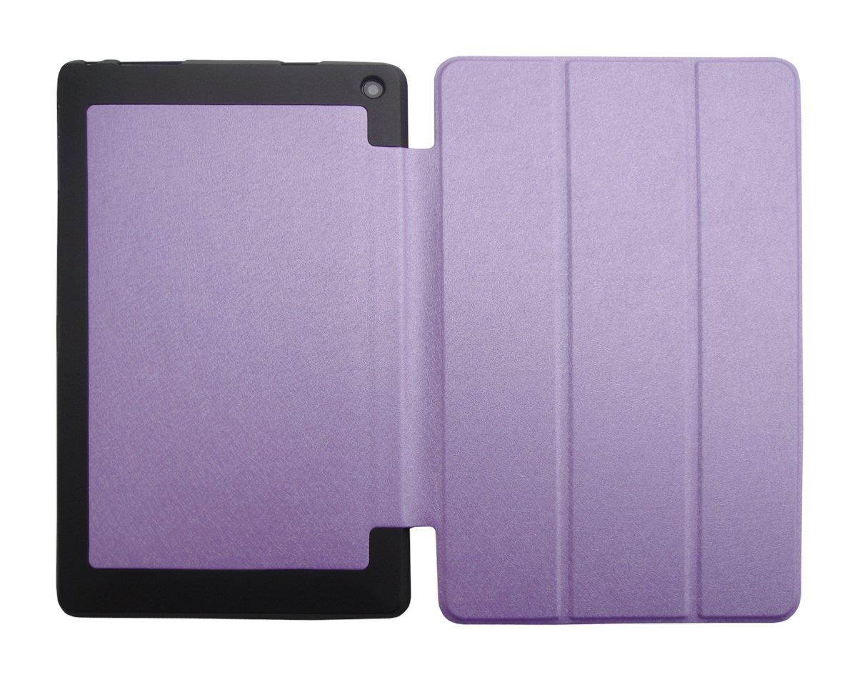 Viola Purple Slim Folding Folio Cover Case and Clear Screen Protector for Insignia Flex Windows 8.9" Tablet NS-P89W6100