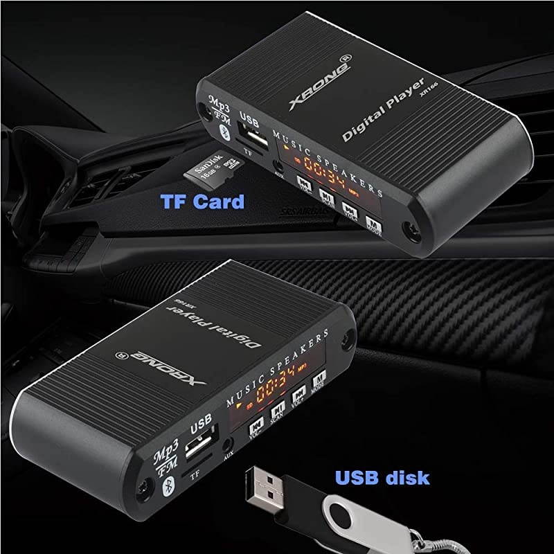 Audio Receiver FM RadioMP3 Digital PlayerLED Digital DisplaySD CardUSB Playback 35mm Audio Output