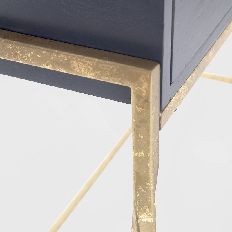 Jolie Modern Living Room Console Table Navy Blue/Gold - Adore Decor
