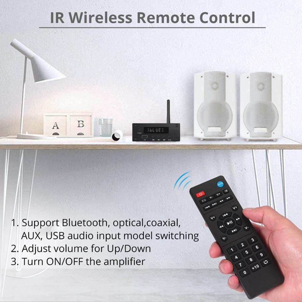 DP-iot Neoteck 192kHz Stereo Audio Amplifier Bluetooth Hi-Fi Digital Power Amplifier DAC Optical Coaxial USB to Analog Audio Converter