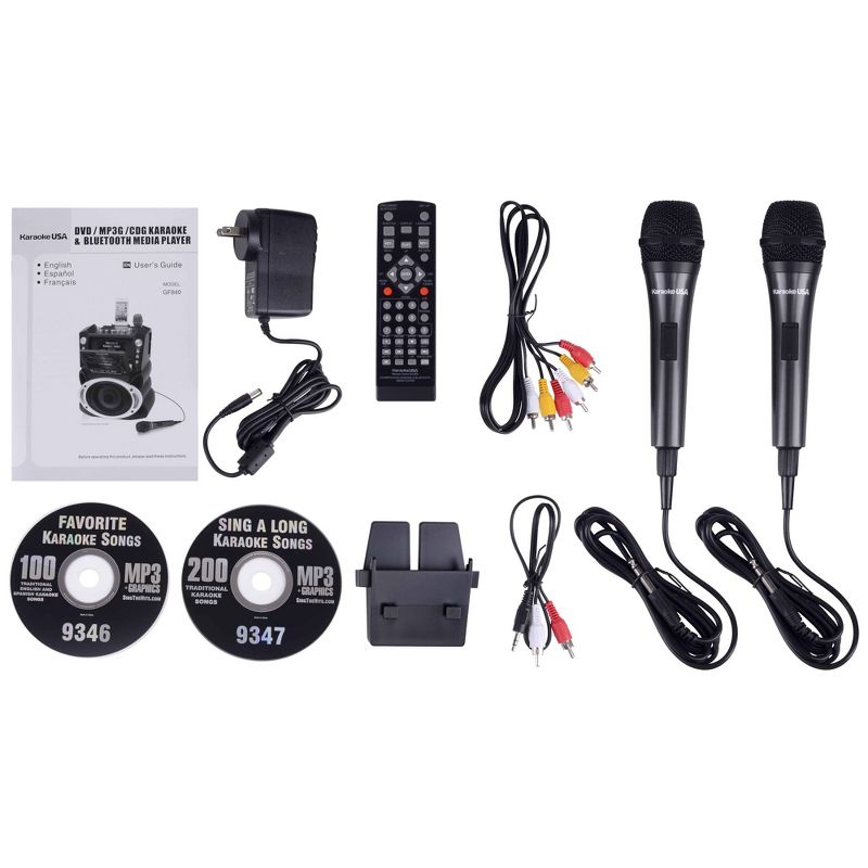 Karaoke USA Complete Bluetooth Karaoke System with LED Sync Lights (GF846)