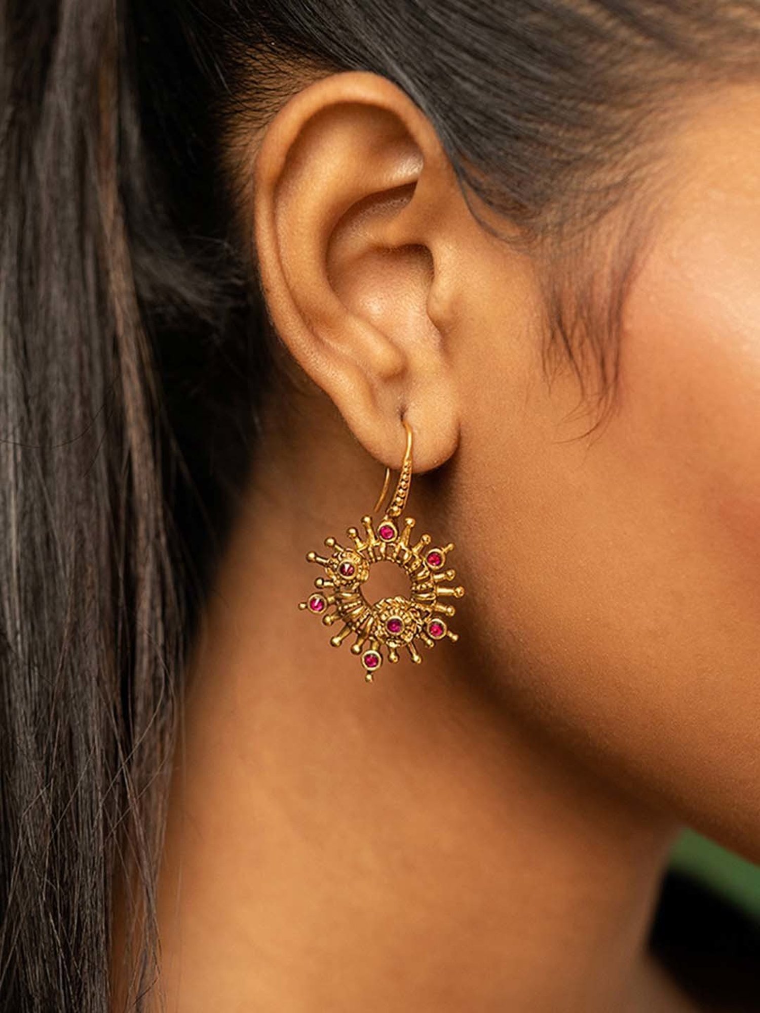 Shaya 92.5 Sterling Silver Pediocactus Bloom Earrings for Women