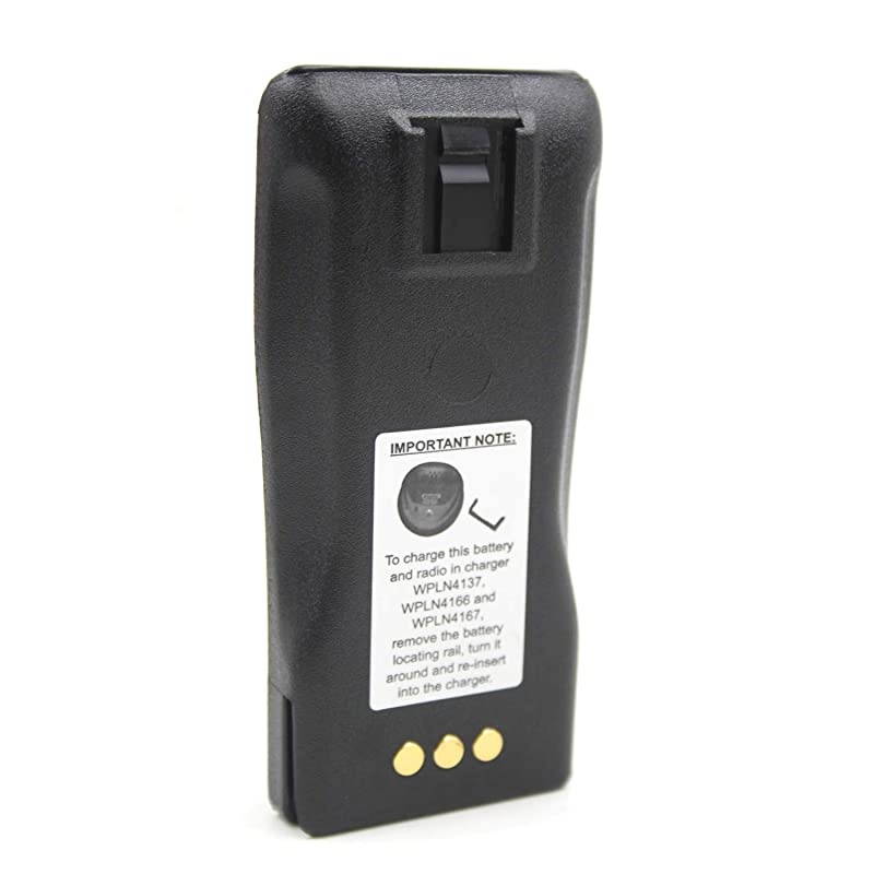 72V 1800mAh NiMH Battery NNTN4497 Compatible for Motorola Radio NNTN4496 CP040 CP150 CP200 CP200D CP380 CP200XLS EP450 EP450 PR400 GP3188 GP3688 Walkie Talkies with Belt Clip