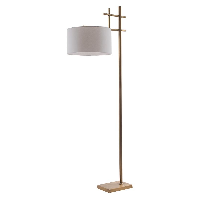 Go Home Hillard Floor Lamp - 65"H - Antique Brass