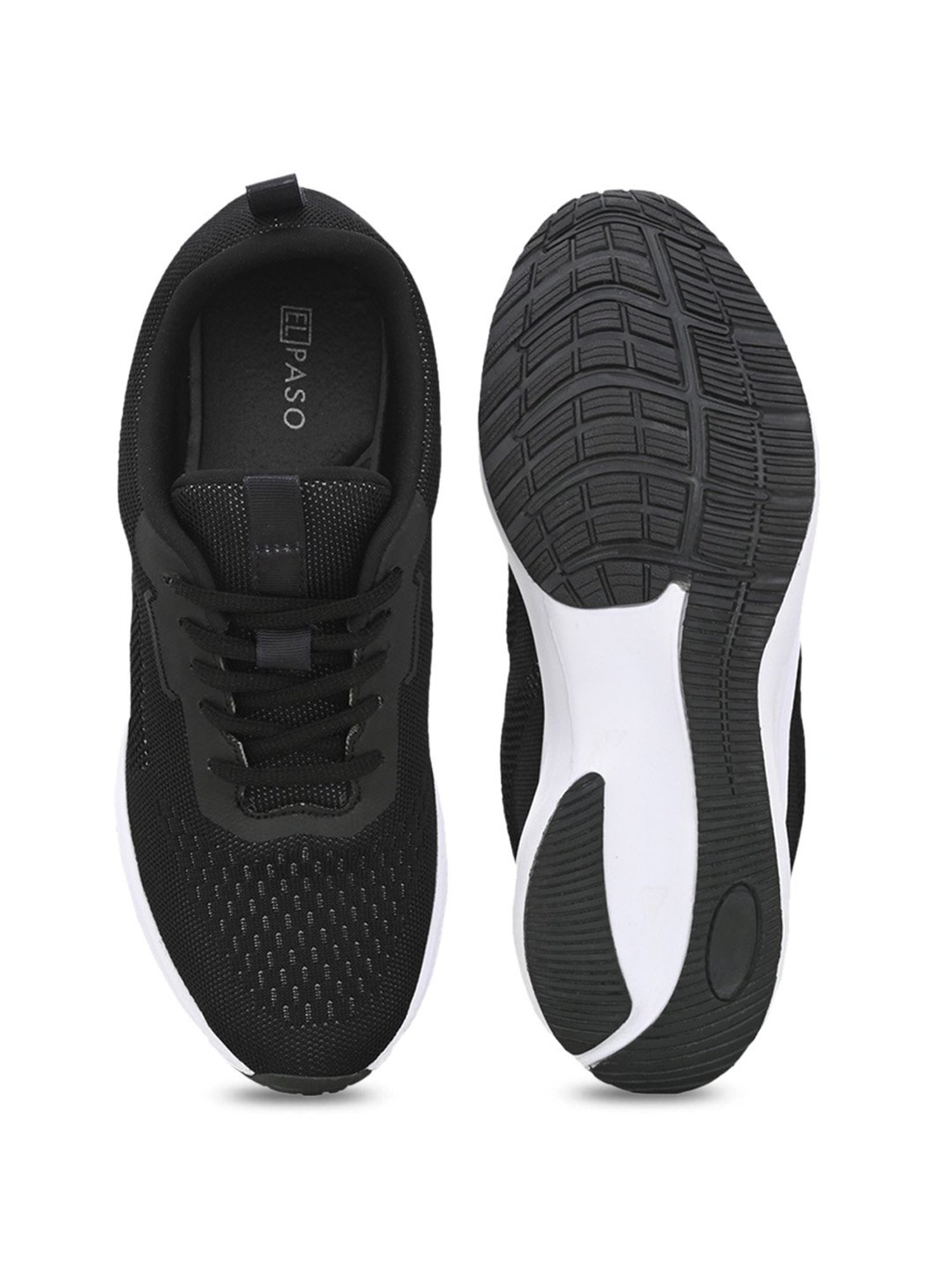 El Paso Men's Black Running Shoes