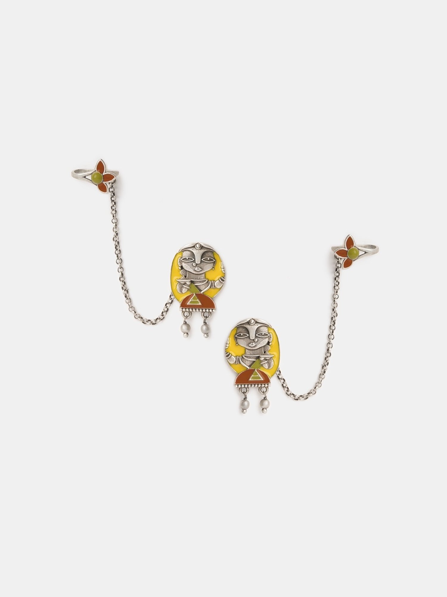 Clara 92.5 Sterling Silver Lily Earrings for Women