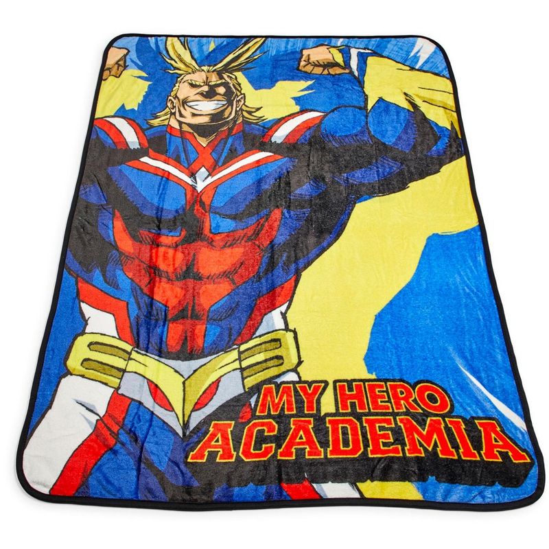 Just Funky My Hero Academia Official All Might Large Fleece Throw Blanket | 60 x 45 Inches