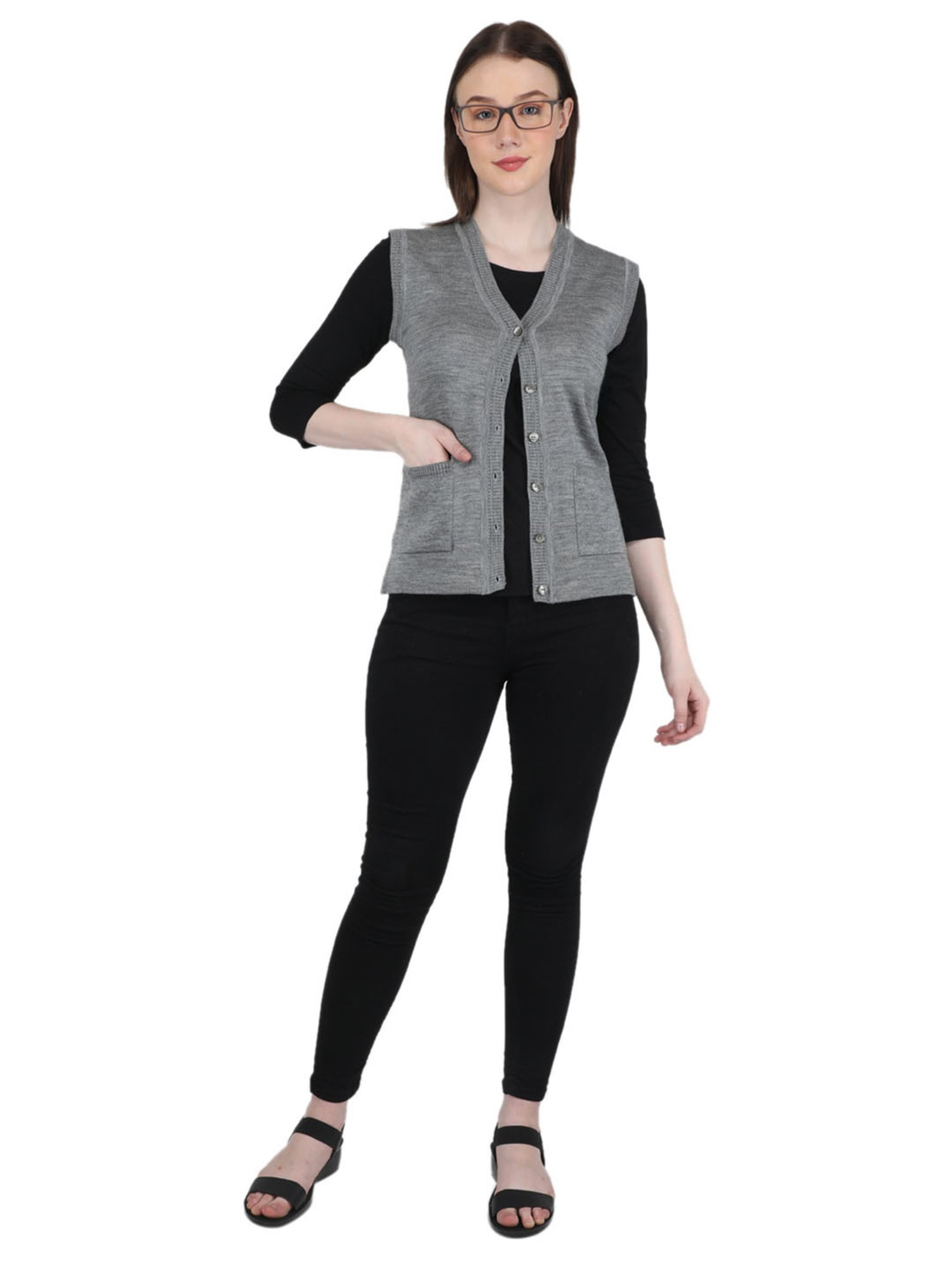 Monte Carlo Grey Textured Cardigan