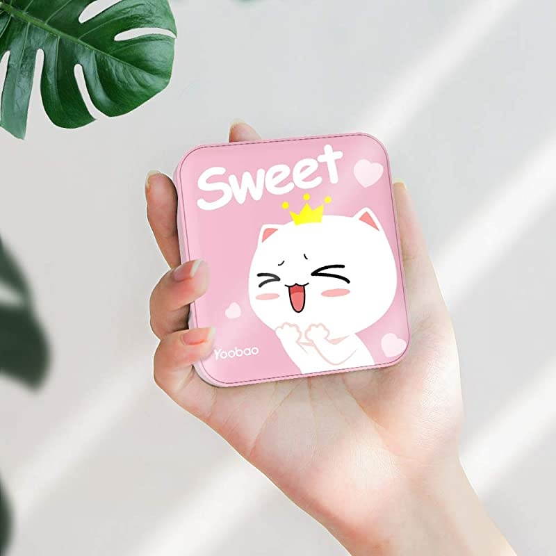 Portable Charger 10000mAh Power Bank External Battery Pack Powerbank Cell Phone Battery Backup Charger with Dual USB Output Comaptible Cellphone Smartphones Pink Sweet