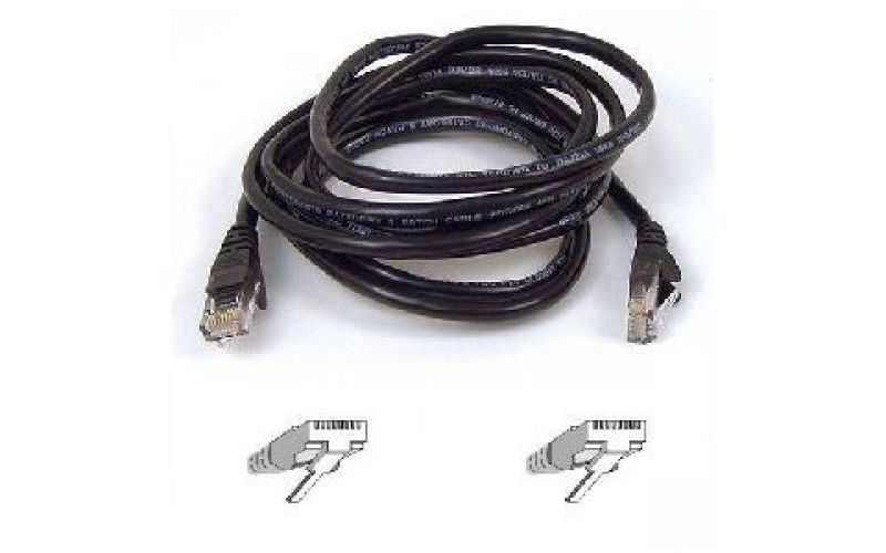 Belkin Cat. 5E UTP Patch Cable - RJ-45 Male - RJ-45 Male - 12ft - Black