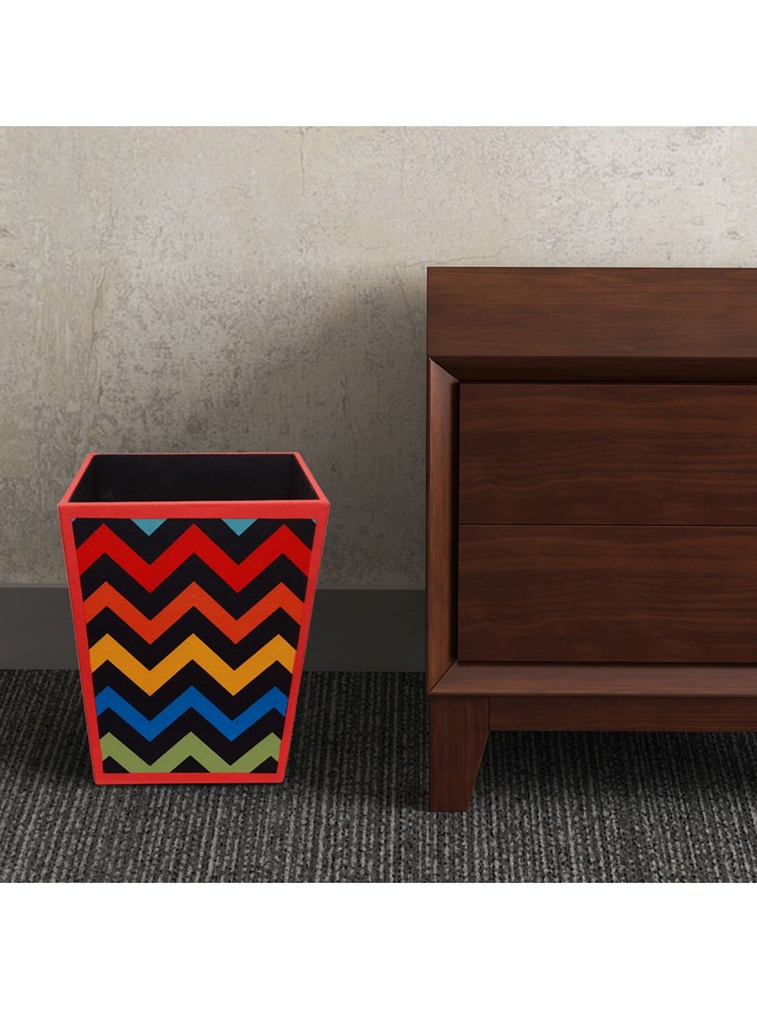 SEJ by Nisha Gupta Multicolor Wooden Open Dry Bin - 11.5 Litres