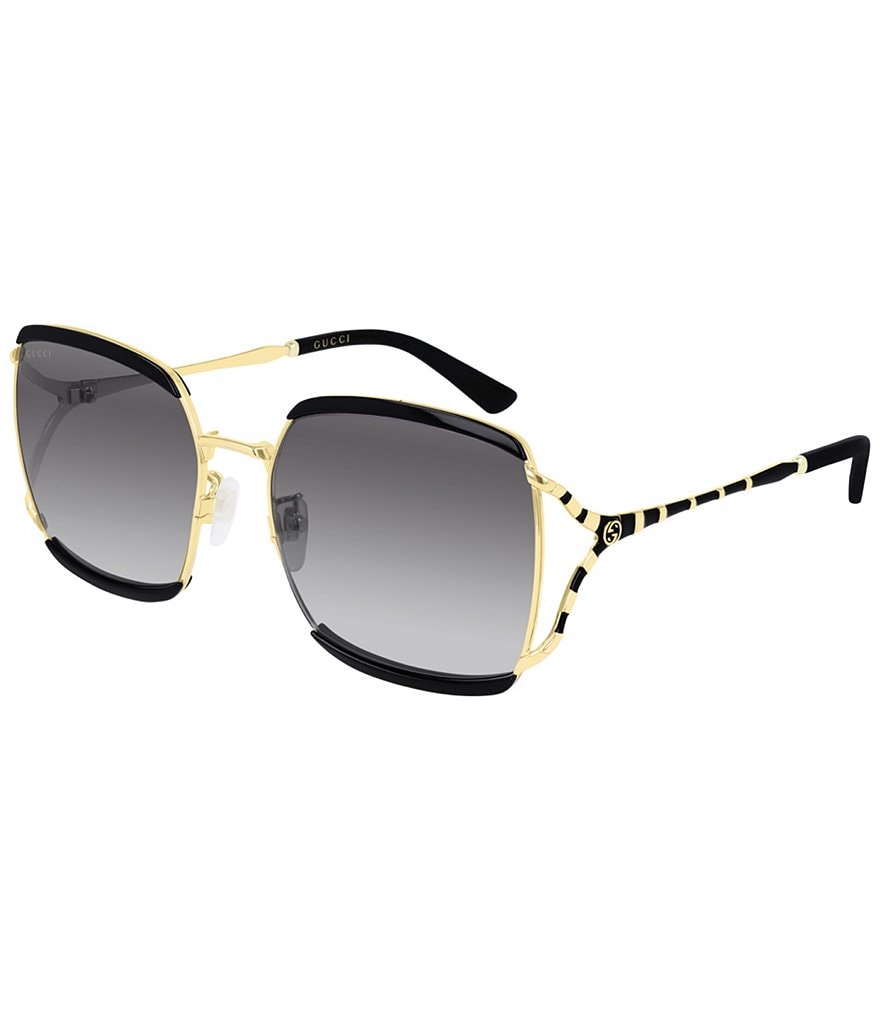 Gucci Oversized Acetate and Metal Square Sunglasses
