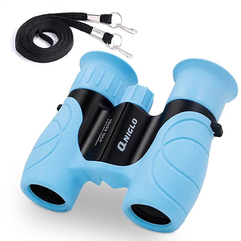Binoculars for Kids Shockproof 10 x 22 High Resolution Real Optics Outdoor Explore Toys for Kids Children Toys Gift for Kids Blue