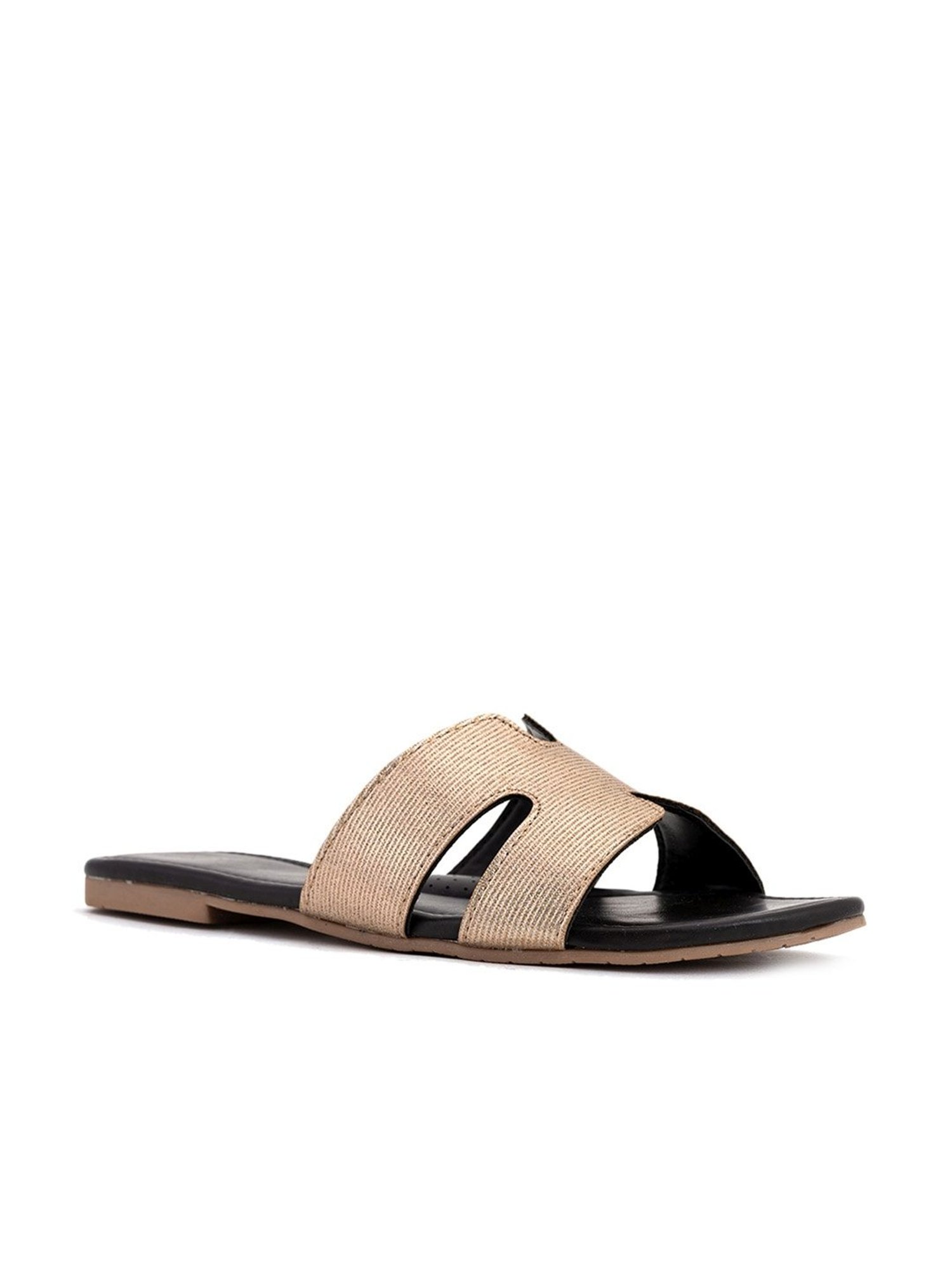 Cleo by Khadims Women's Beige Casual Sandals