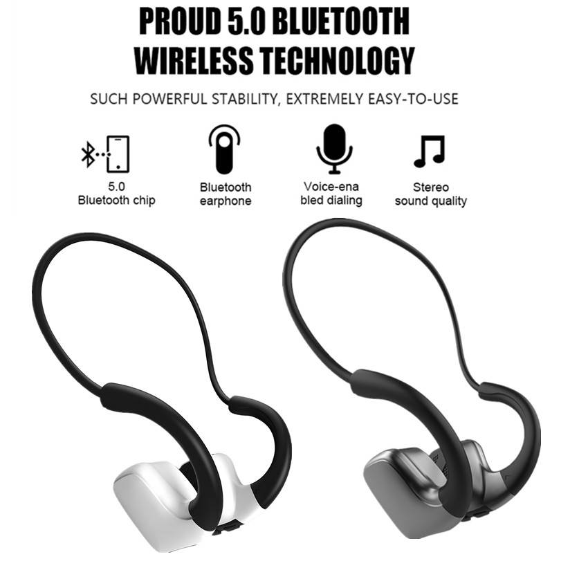 ASKMEER R9 Bluetooth 5.0 Headphones Bone Conduction Headset Wireless Sport Earphone With Mic Handsfree for iPhone Samsung Xiaomi