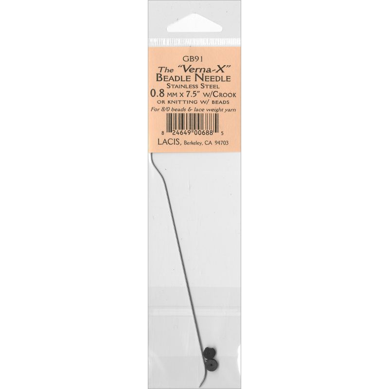 Lacis Verna Beadle Needle W/Crook 7.5"-.8mm