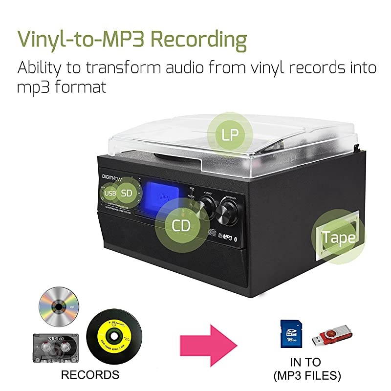 VICTROLA V50200BK V50    S RETRO RECORD PLAYER WITH BLUETOOTH  AND CD PLAYER   USB  BLACK