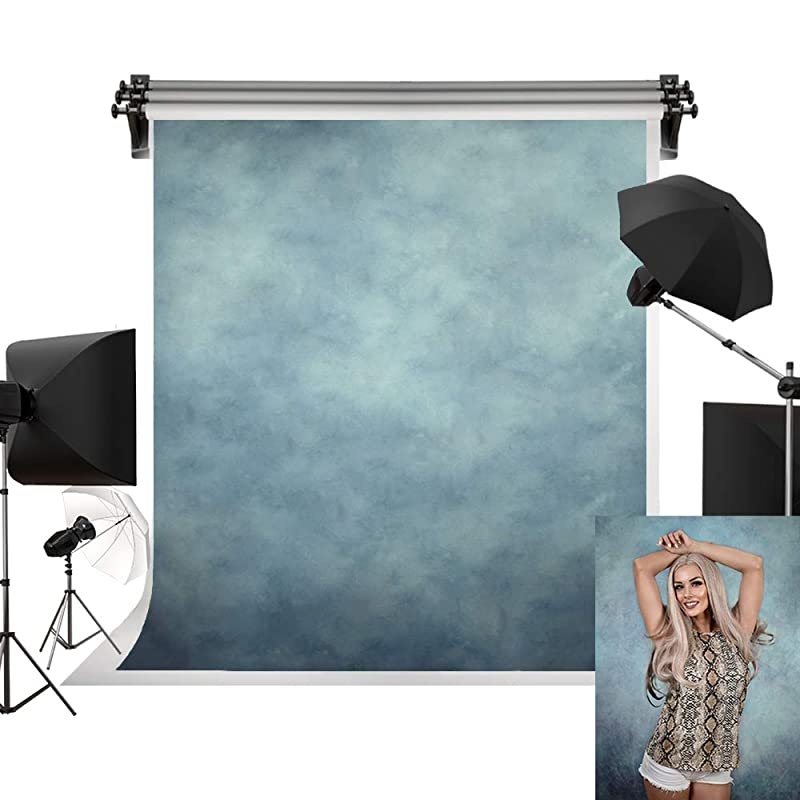 3x5ft1mW x15mH Blue Background Portrait Photography Abstract Texture Cyan Backdrop Photography Studio Props Photographer