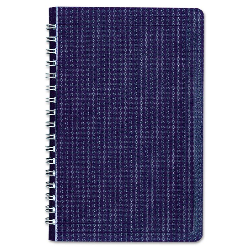 Blueline Poly Cover Notebook 6 x 9 3/8 Ruled Twin Wire Binding Blue Cover 80 Sheets B4082